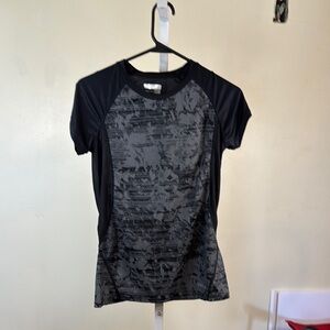 Marmot Black and Gray Women's Workout Top Small